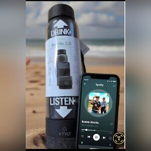 TYLT Bottle 2.0 24oz Insulated Water Bottle w Bluetooth Speaker New